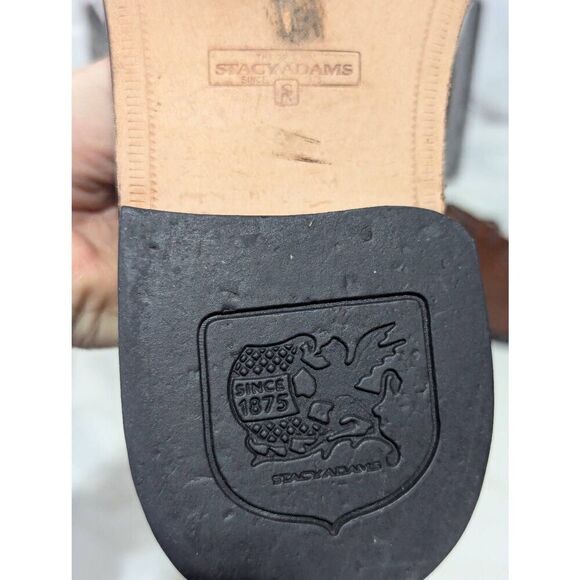 Stacy Adams Men's Brown Trevisco Tobacco Croc Embossed Leather Tie Oxford Size 1 - Picture 6 of 9